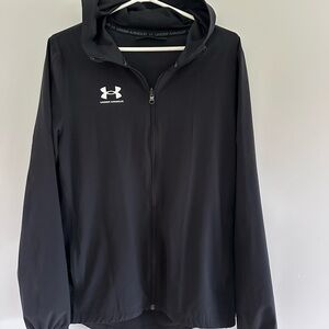 Under Armour Black Full-Zip Windbreaker Hoodie